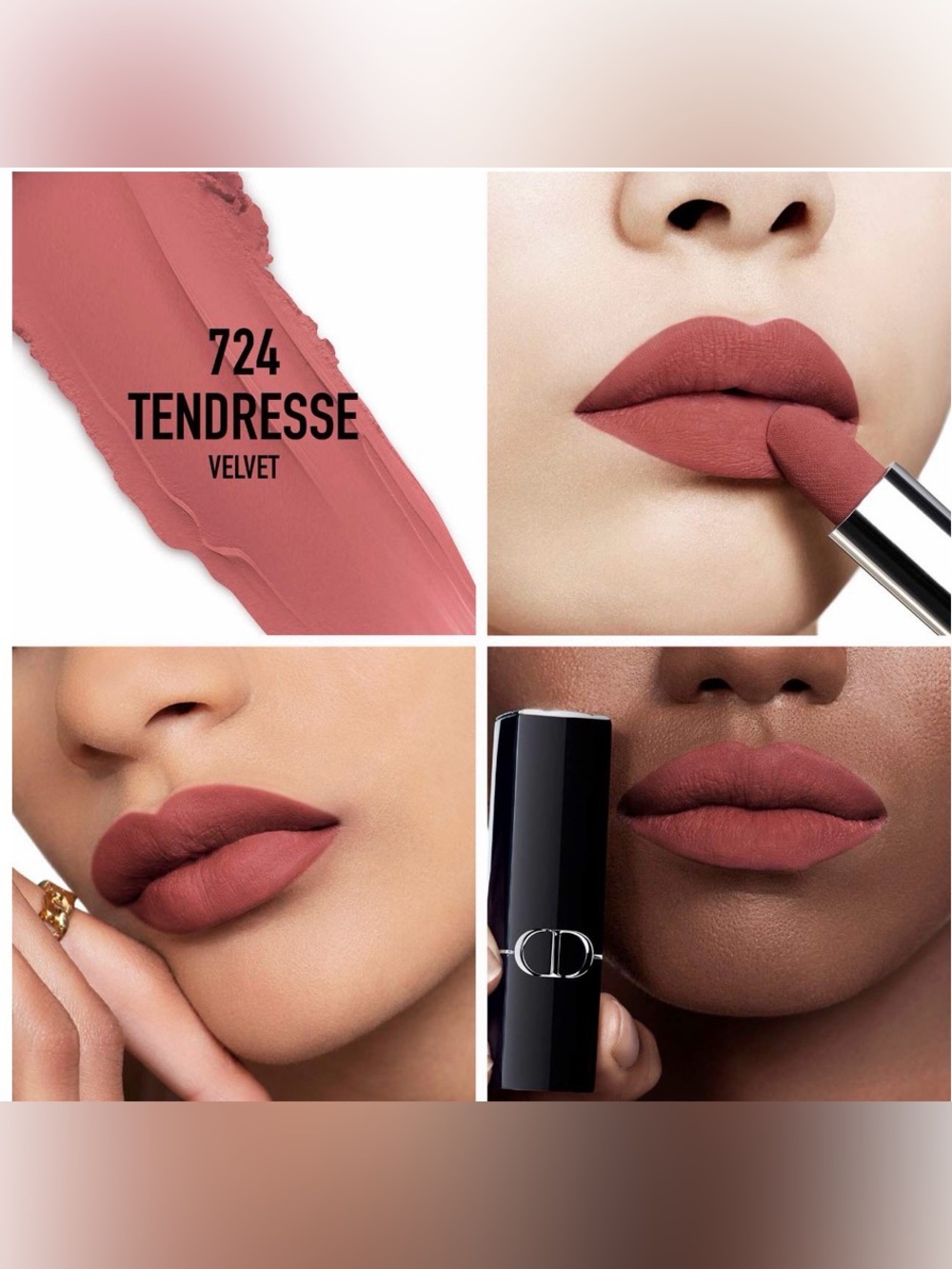 Dior Addict Rouge Couture Lipstick Sold Out 724  Tendesse Velvet Finish Lip Care